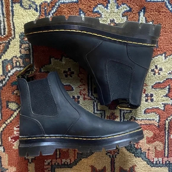 Dr. Martens Embury Black Leather Ankle Boots - Picture 2 of 10
